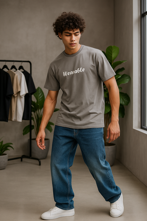 THE END (Grey) oversized T-shirt