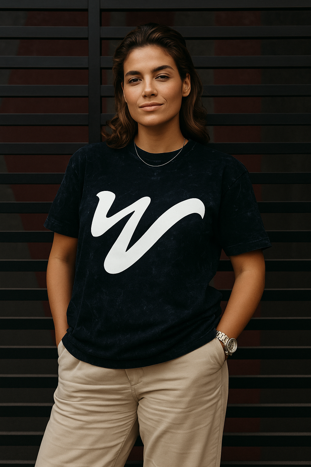 Black Acid Wash Oversized T- shirt