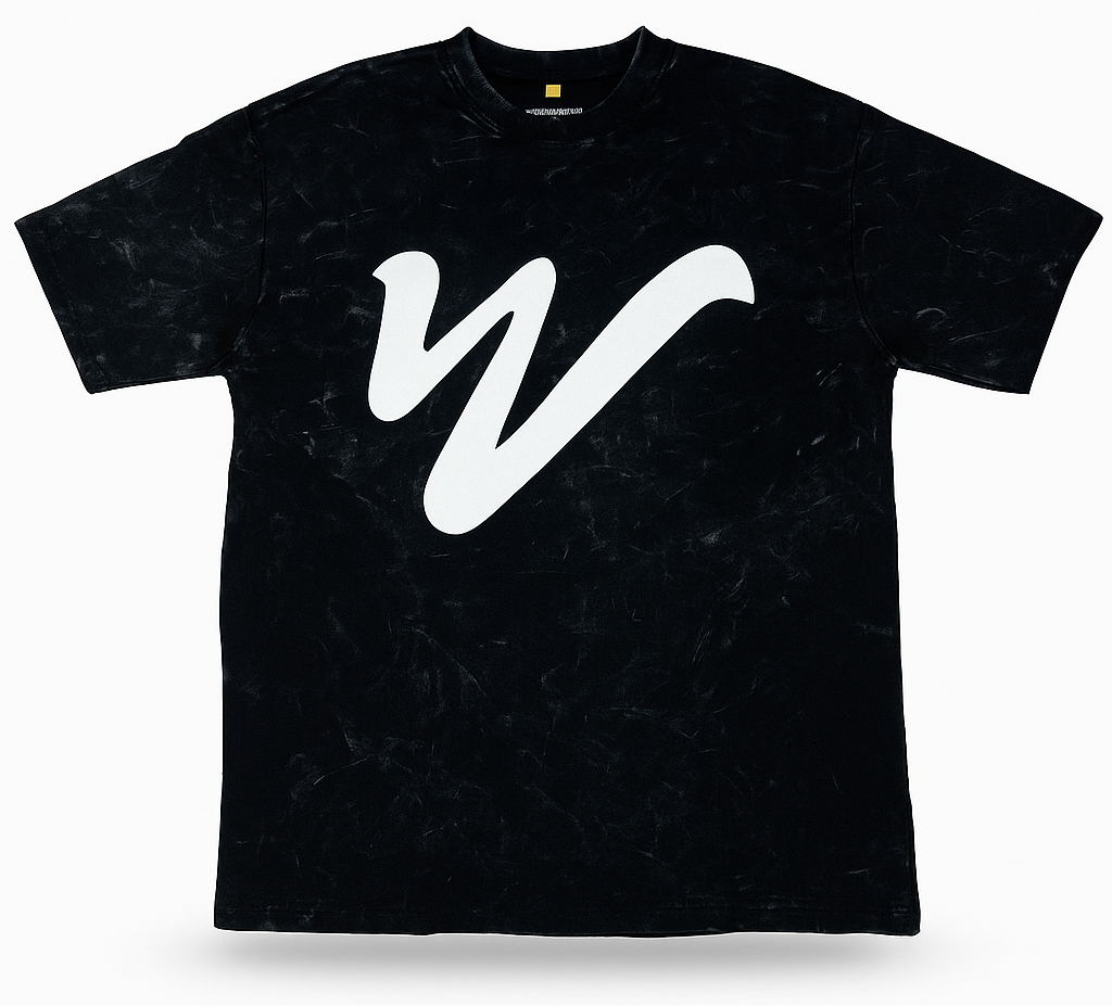 Black Acid Wash Oversized T- shirt