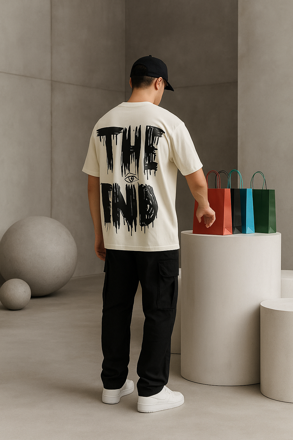 THE END(off white)oversizedT shirt